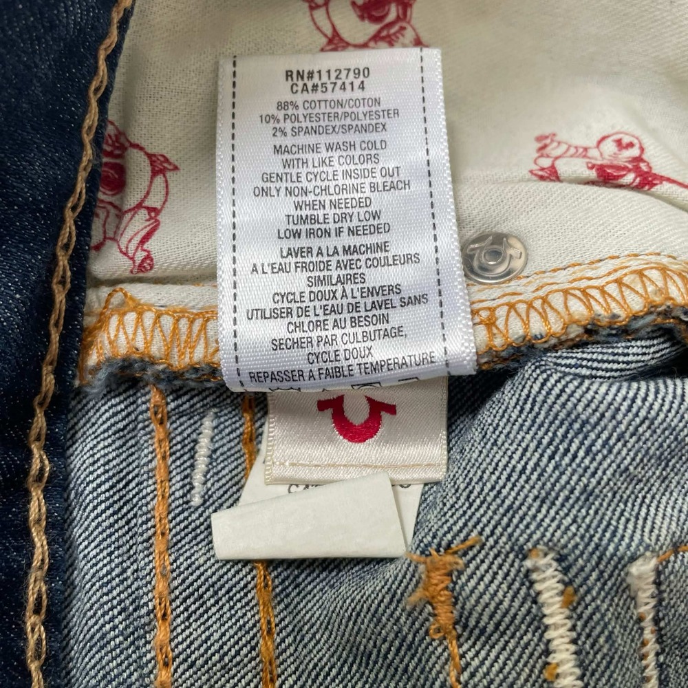 $235 NWT True Religion Size 27 Havana Bootcut Big T Jeans Blue Havana - Picture 11 of 12